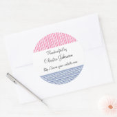 手作り – ストライプデザイン ラウンドシール (封筒)