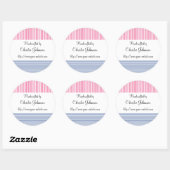 手作り – ストライプデザイン ラウンドシール (シート)