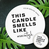 手作り ソイ キャンドル おしゃれなカリグラフィー 白 クラシック ラウンドシール