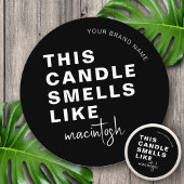 手作り ソイ キャンドル シックなカリグラフィー ブラック クラシック ラウンドシール