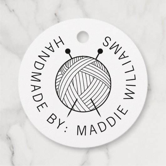 手作り |テキストの追加 |ヤーン編み物 フェイバータグ (裏面)