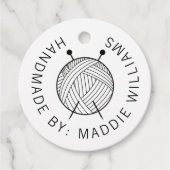 手作り |テキストの追加 |ヤーン編み物 フェイバータグ (正面)