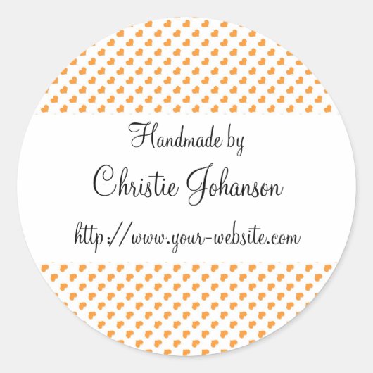 手作り – ハートデザイン ラウンドシール (正面)