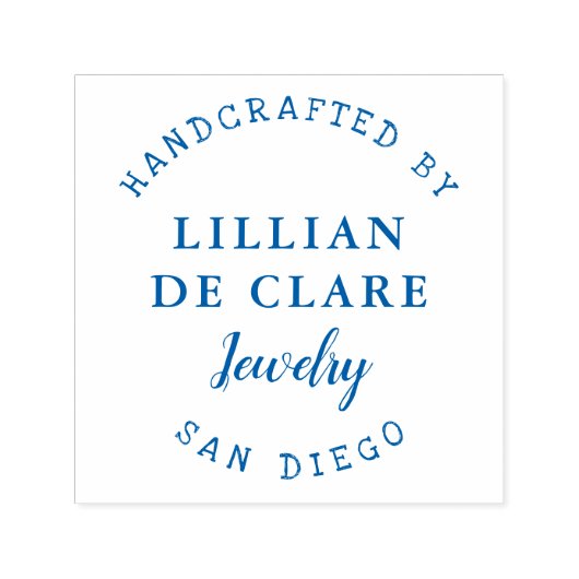 手作り、ビジネス名、場所のカスタム セルフインキングスタンプ (デザイン)