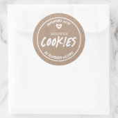 手作り　ラブ クラフト紙 ラウンドシール (バッグ)