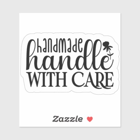 手作り – 丁寧に扱ってください シール (シート)