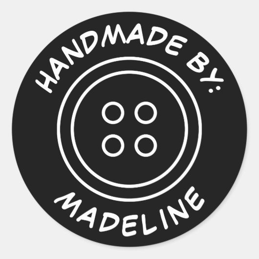 手作り |名前の追加 ラウンドシール (正面)