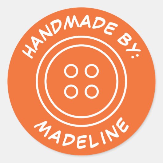 手作り |名前の追加 ラウンドシール (正面)