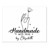 手作り(名前をカスタムする)、大 ラバースタンプ (インプリント)