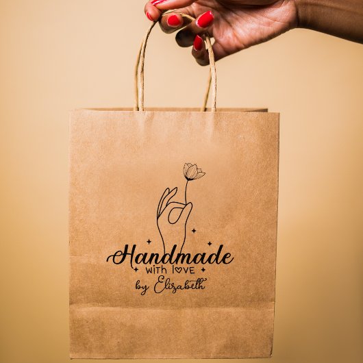 手作り(名前をカスタムする)、大 ラバースタンプ