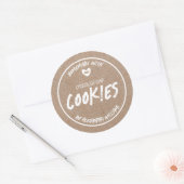 手作り 愛のクラフト紙ラベル ラウンドシール (封筒)