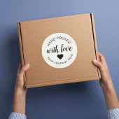 "手作り" 愛を注いだキャンドル ラウンドシール