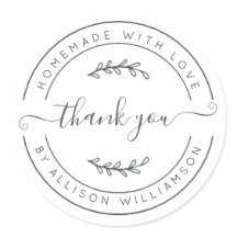 手作り 愛を込めて 感謝ラベル