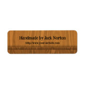 手作り – 木材デザイン ラベル (正面)