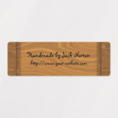 手作り – 木材デザイン ラベル (デザイン2)