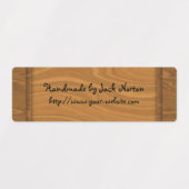 手作り – 木材デザイン ラベル (デザイン1)