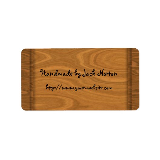 手作り – 木材デザイン ラベル (正面)