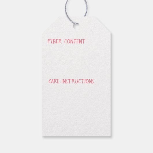 手作り – 編み物糸と指気に示 ギフトタグ (裏面)