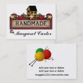 手作り – 編み物 名刺 (正面/裏面)