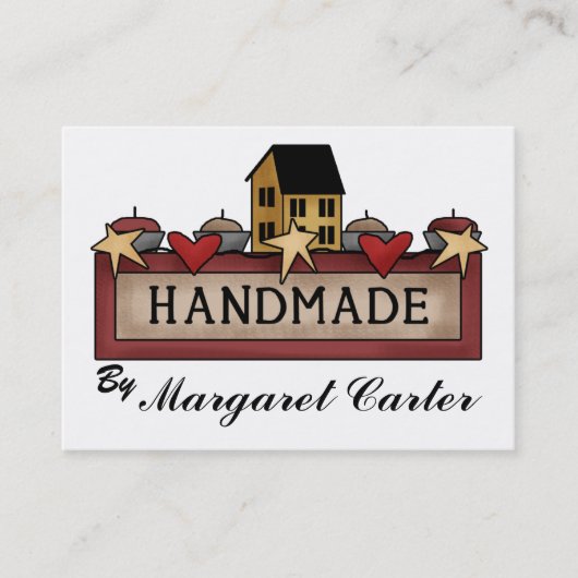 手作り – 編み物 名刺 (正面)