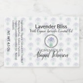 手作り |自家製ラベンダー石鹸 |スクラブラベル フードラベル (シングルラベル)