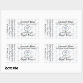 手作り |自家製ラベンダー石鹸 |スクラブラベル 長方形シール (シート)