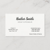 手作り（黒/白） 名刺 (裏面)