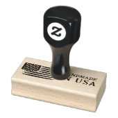 手作りinアメリカ頑丈なアメリカ国旗の長方形 ラバースタンプ (スタンプ)