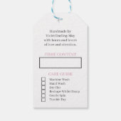 手作りJust For You - Loveハート糸 ギフトタグ (裏面)