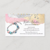 手作エレガントりのジュエリーとビーズ 名刺 (裏面)