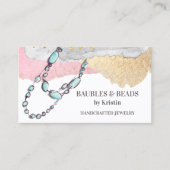 手作エレガントりのジュエリーとビーズ 名刺 (正面)