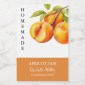 手作エレガントりアプリコットジャムラベル フードラベル (シングルラベル)