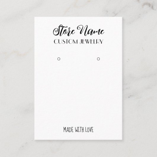 手作エレガントりイヤリング表示 名刺 (正面)