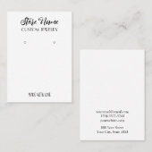 手作エレガントりイヤリング表示 名刺 (正面/裏面)