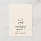 手作エレガントりイヤリング表示 名刺 (裏面)