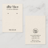 手作エレガントりイヤリング表示 名刺 (正面/裏面)