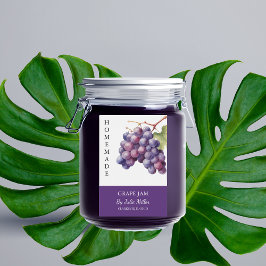 手作エレガントりグレープジャムラベル フードラベル