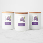 手作エレガントりグレープジャムラベル フードラベル (ボトル)