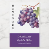 手作エレガントりグレープジャムラベル フードラベル (シングルラベル)