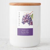 手作エレガントりグレープジャムラベル フードラベル (正面)