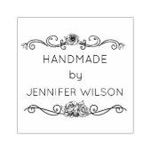 手作エレガントりパーソナライズされたの木製切手 ラバースタンプ (インプリント)