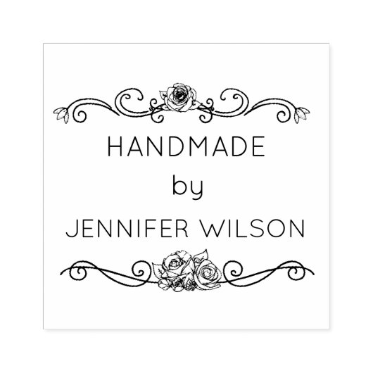 手作エレガントりパーソナライズされたの木製切手 ラバースタンプ (インプリント)