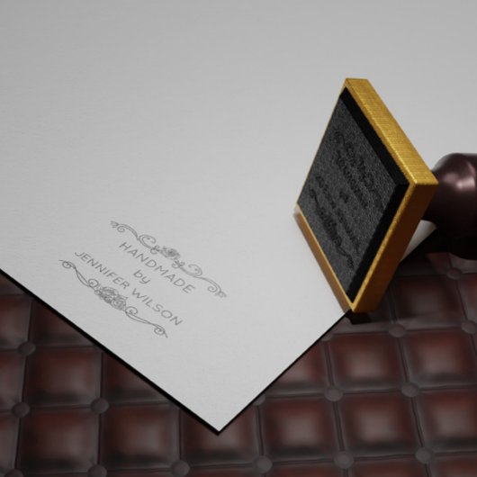 手作エレガントりパーソナライズされたの木製切手 ラバースタンプ