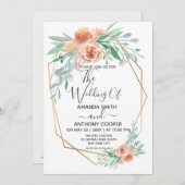 手作エレガントり水彩フローラ 招待状 (正面/裏面)