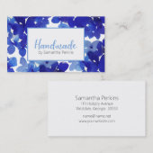 手作エレガントり青あじさい 名刺 (正面/裏面)