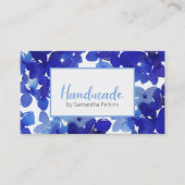 手作エレガントり青あじさい 名刺 (正面)