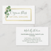 手作オーガニックりスパ石鹸体バタースキンケア 名刺 (正面/裏面)