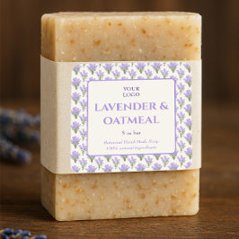 手作カスタムりラベンダー石鹸のビジネスシール スクエアシール