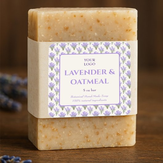 手作カスタムりラベンダー石鹸のビジネスシール スクエアシール