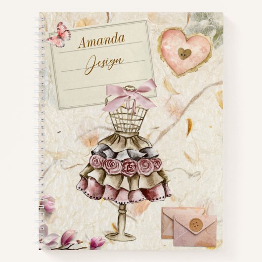 手作カスタムり桑紙裁縫計画 ノートブック (正面)